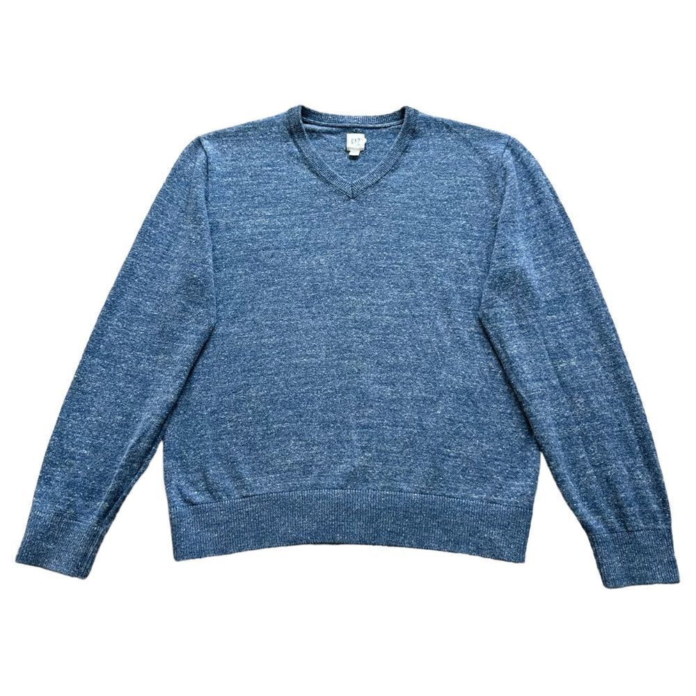 🔃Gap Men’s Blue V Neck Long Sleeve Sweater